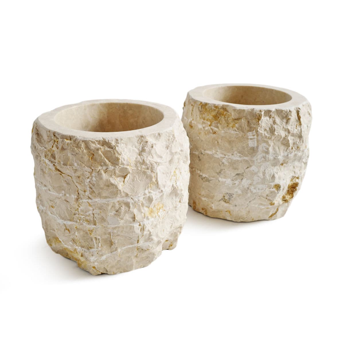 Chiseled Travertine Container Medium - Thumbnail 7