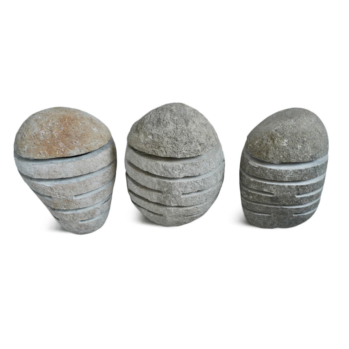 River Rock Garden Lantern Medium - Thumbnail 7