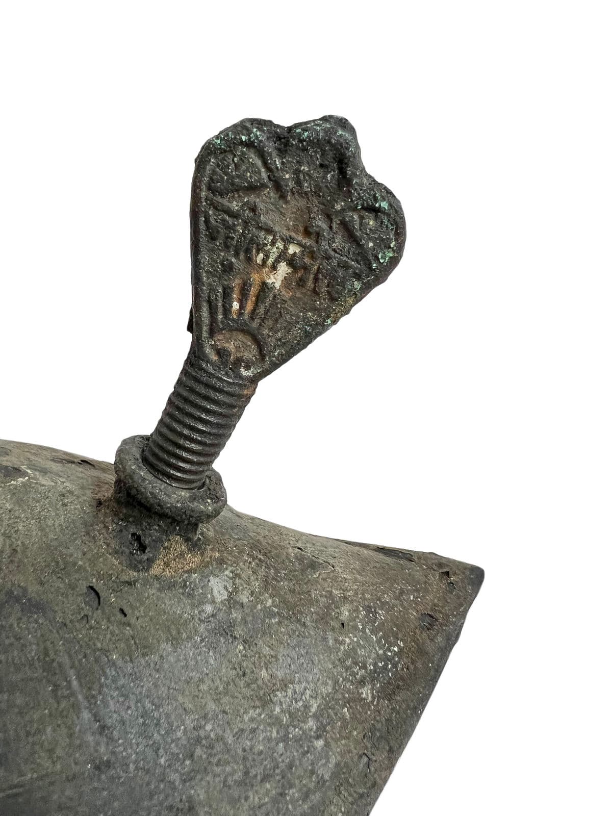 Antique India Bronze Bird Oil Pot - Thumbnail 7