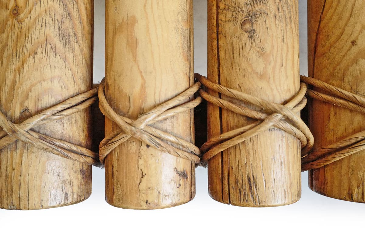 Square Log Raft Coffee Table - Thumbnail 7