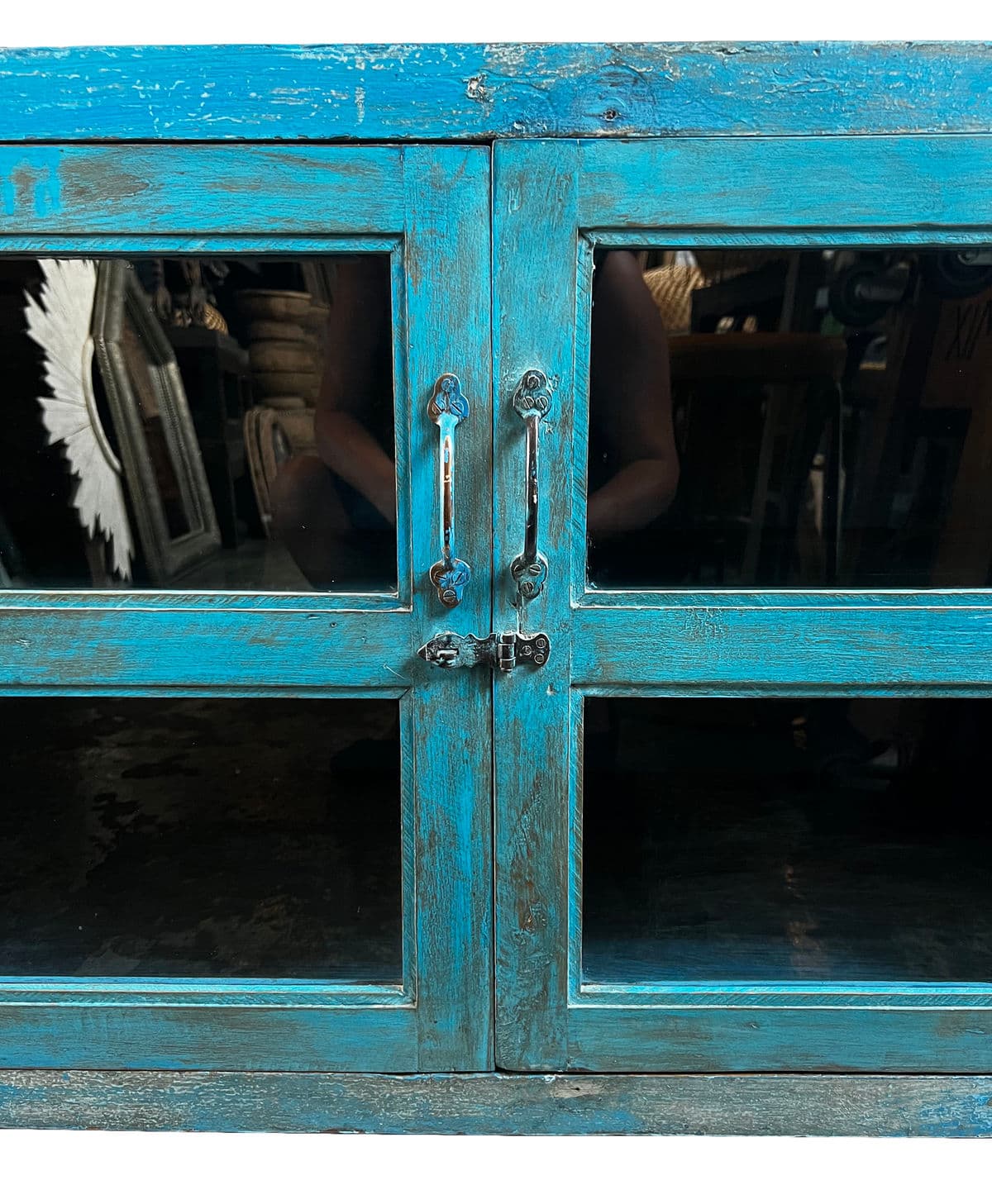 Vintage Cobalt Blue Shelf Cabinet - Thumbnail 7