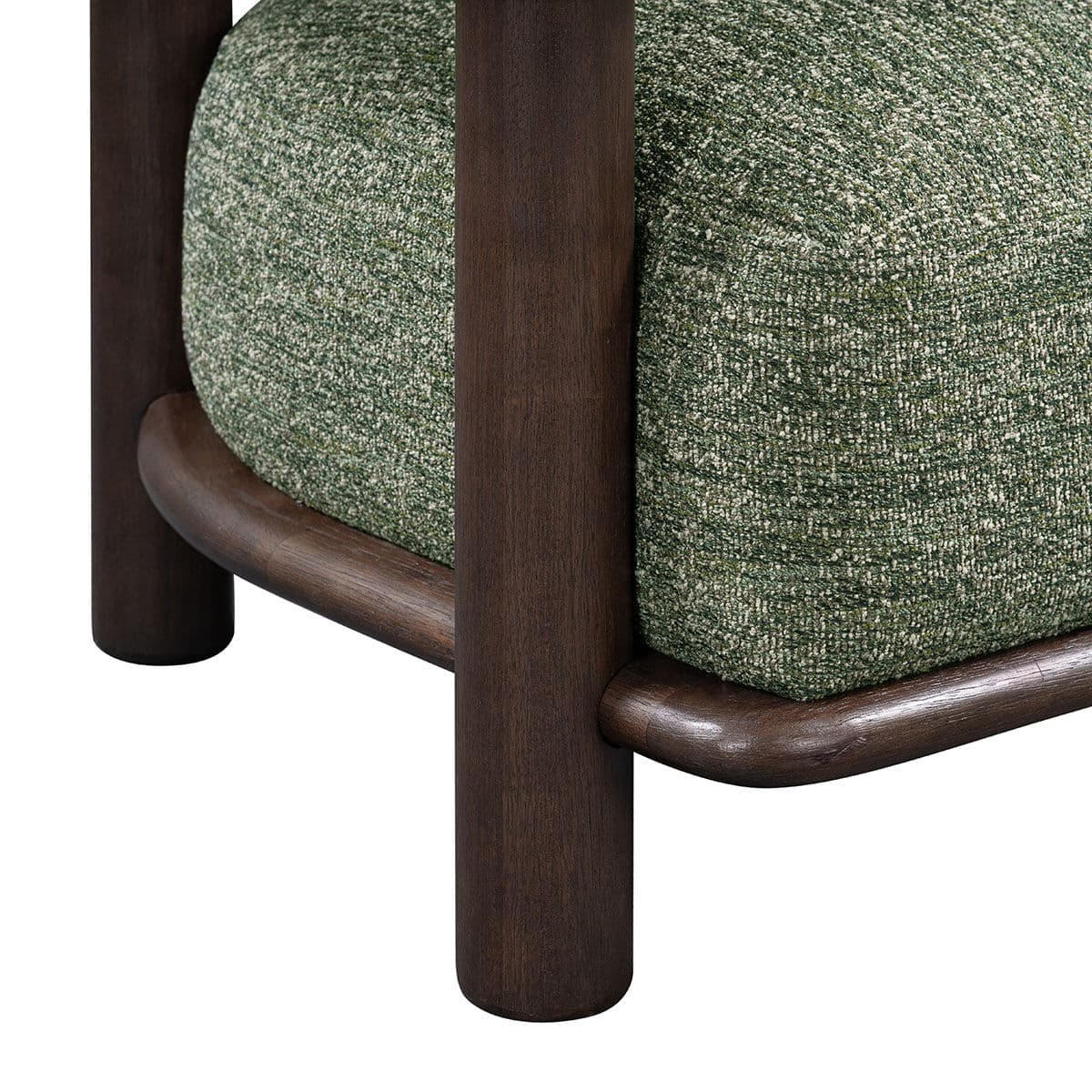 Tweedy Green U-Back Log Chair - Thumbnail 7