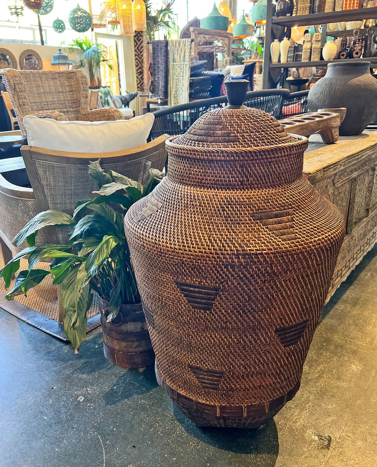 Tall Suma Basket w/Lid - Thumbnail 7