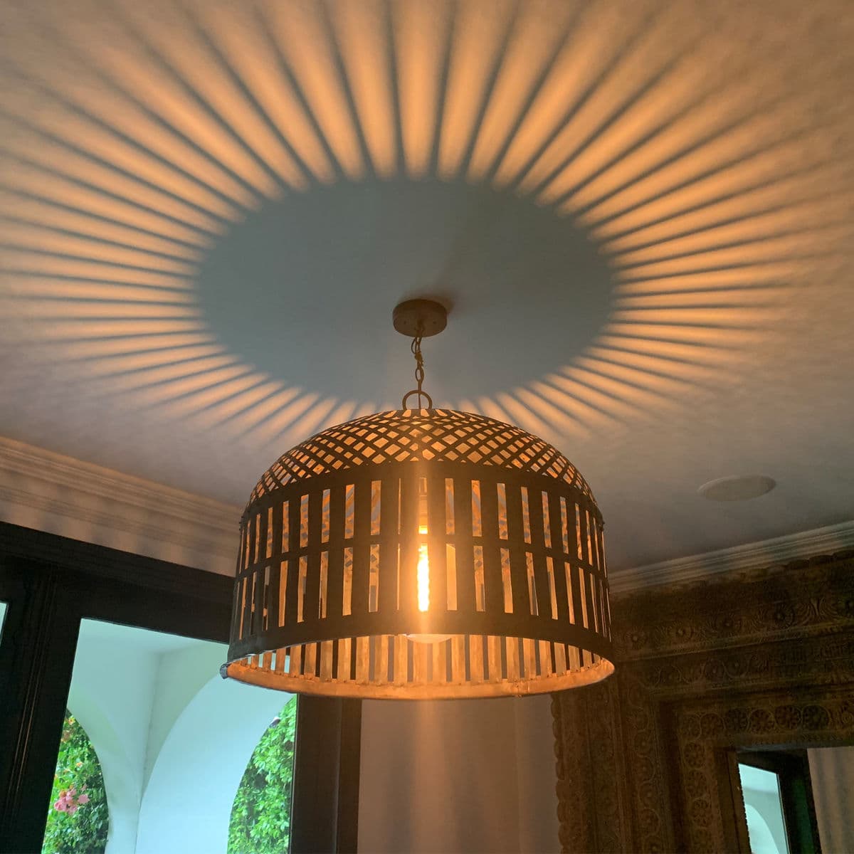 Industrial Iron Basket Cage Lantern - Thumbnail 7