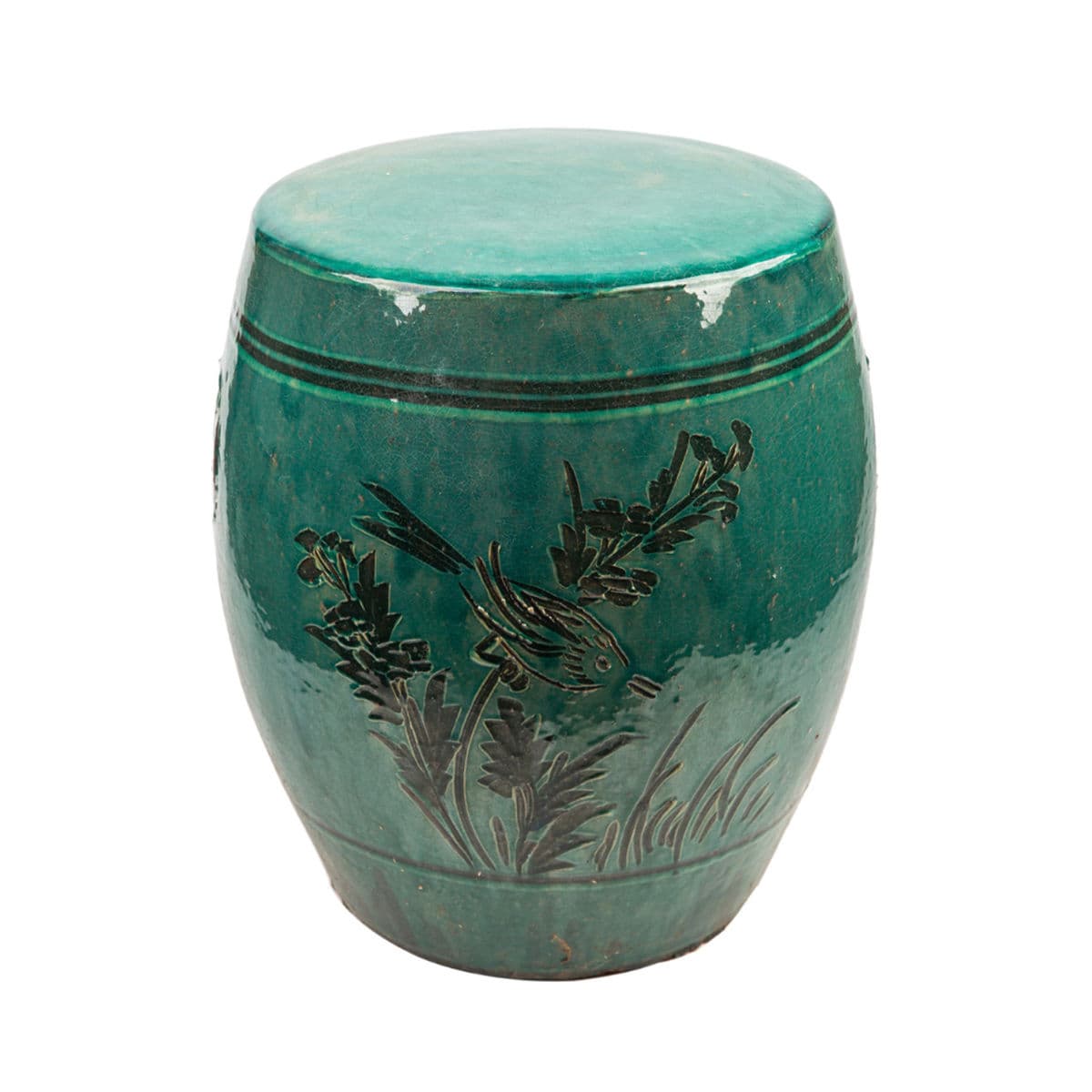 Teal Green Shinx Ceramic Stool - Thumbnail 7