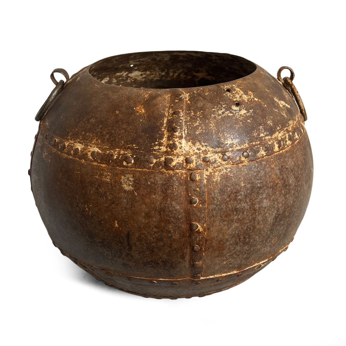 Vintage Iron Rivet Pot Planter - Thumbnail 7