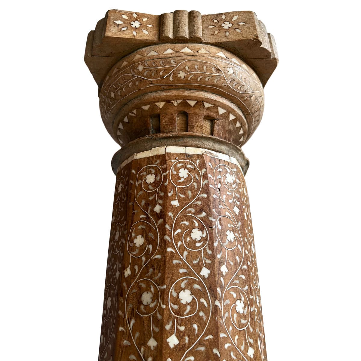Pair of Antique Inlay Columns - Thumbnail 7