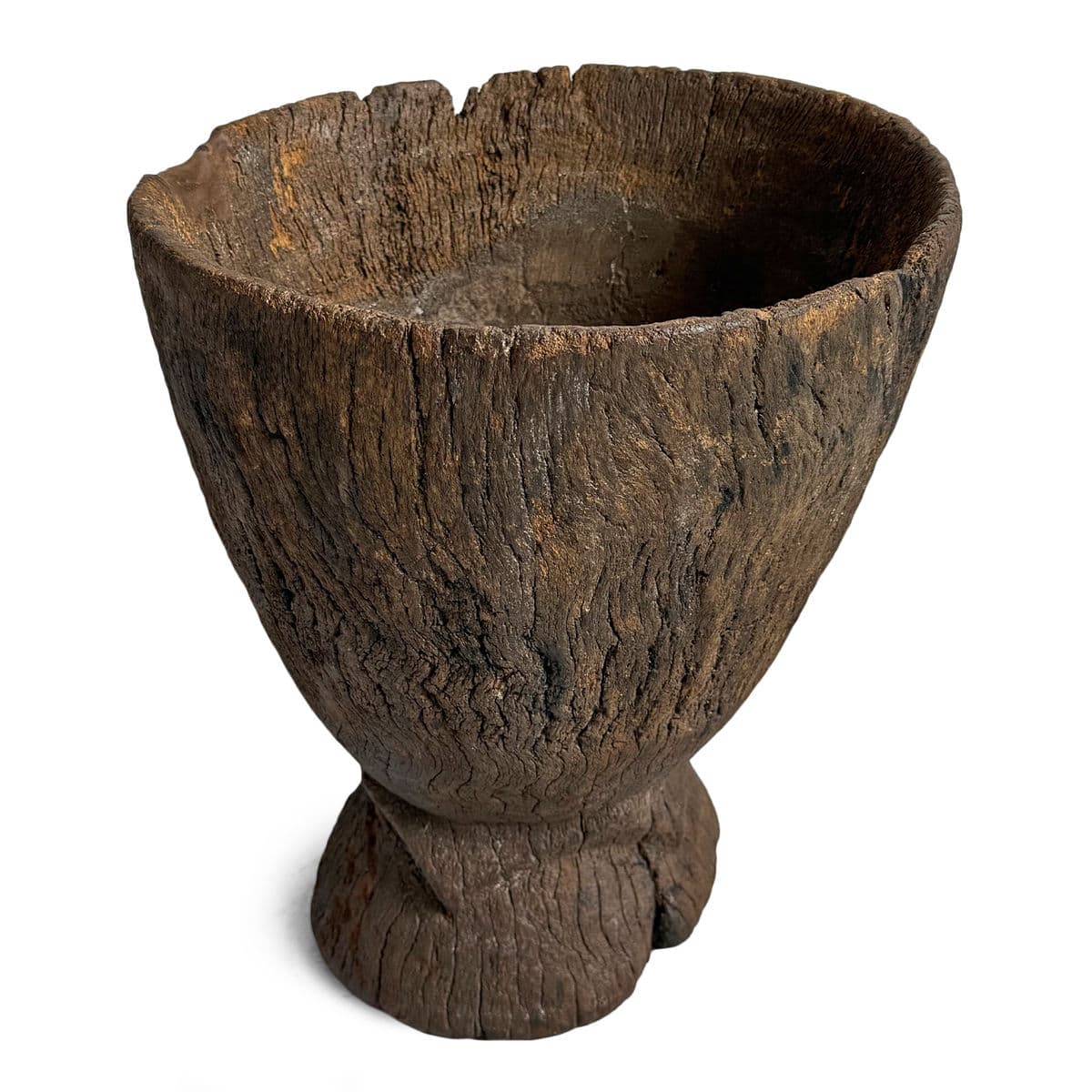 Large Vintage Guinea Wood Pestle Bowl - Thumbnail 7