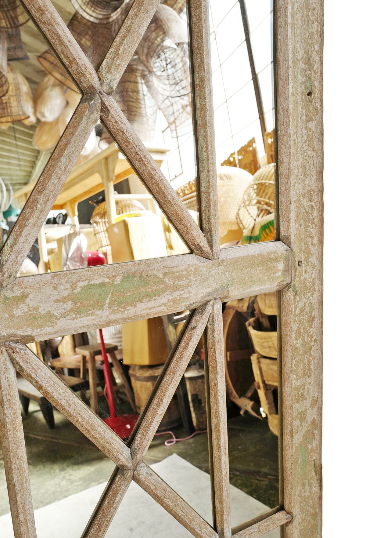 Vintage Wood Window Mirror - Thumbnail 7