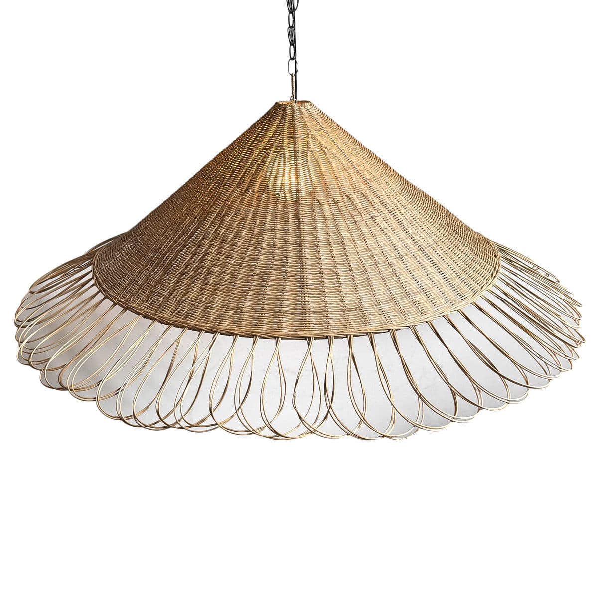 Rattan Large Loop Hat Pendant - Thumbnail 7