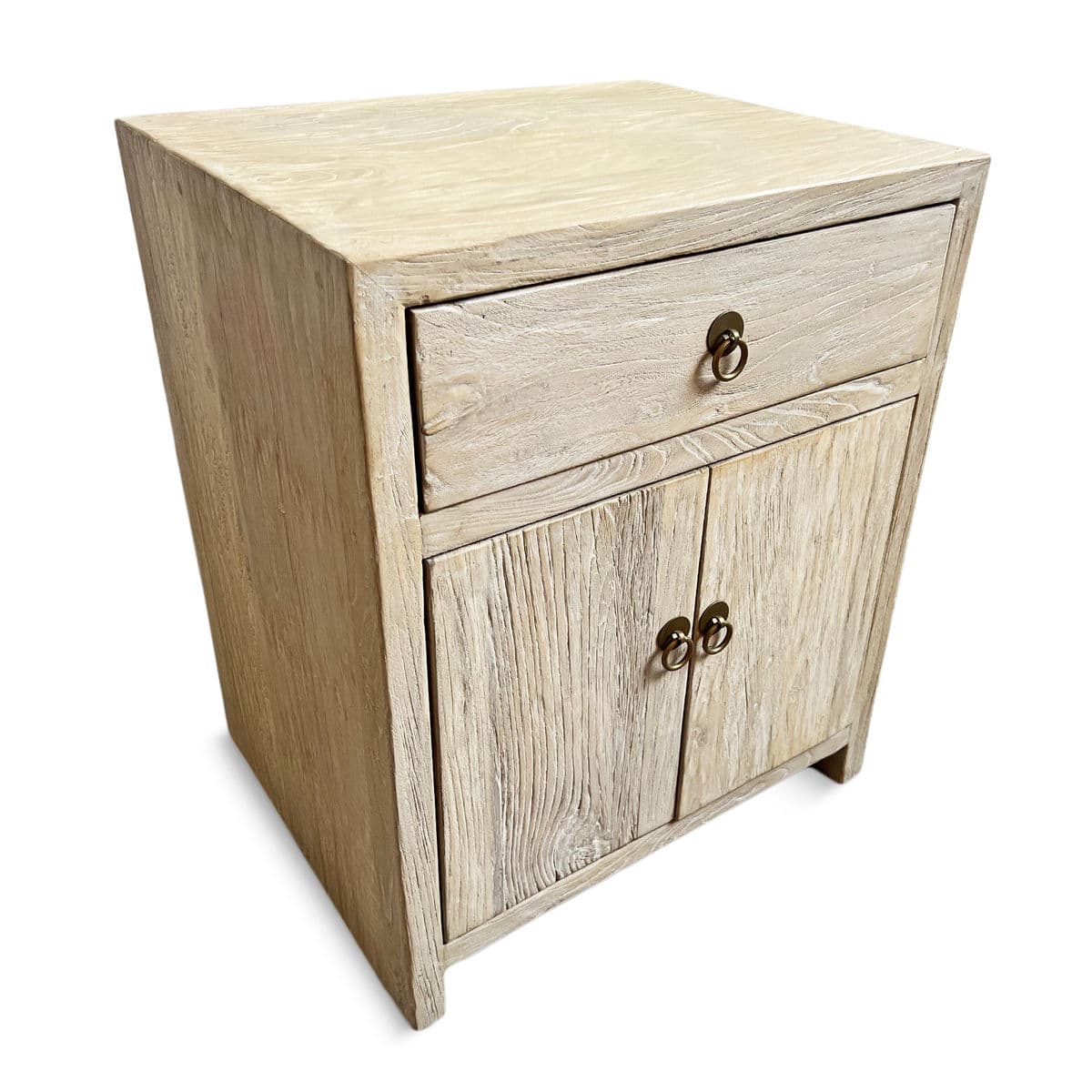 Simple Bleached Elm Nightstand - Thumbnail 7
