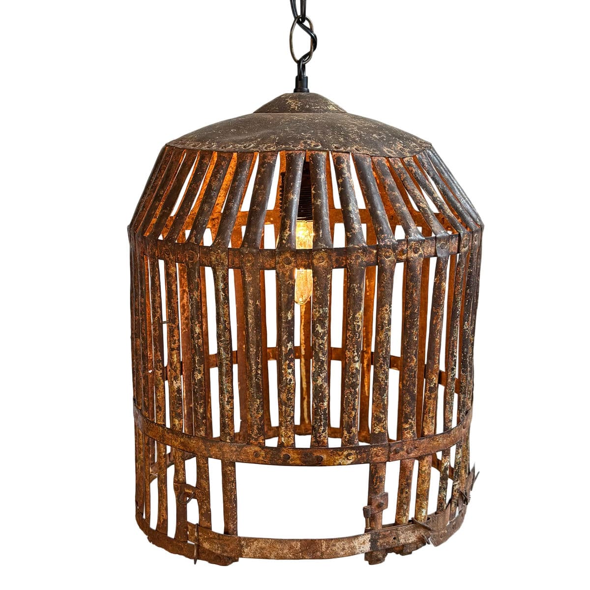 Vintage Iron Cage Pendant Light - Thumbnail 7