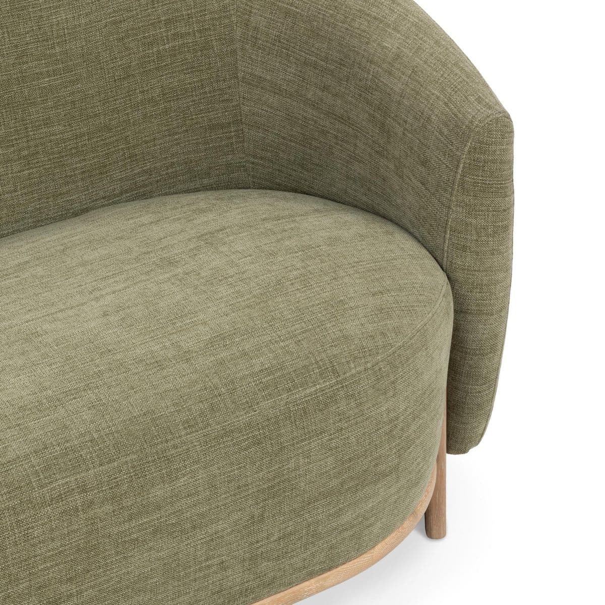 Soft Green Rounded Sofa - Thumbnail 7