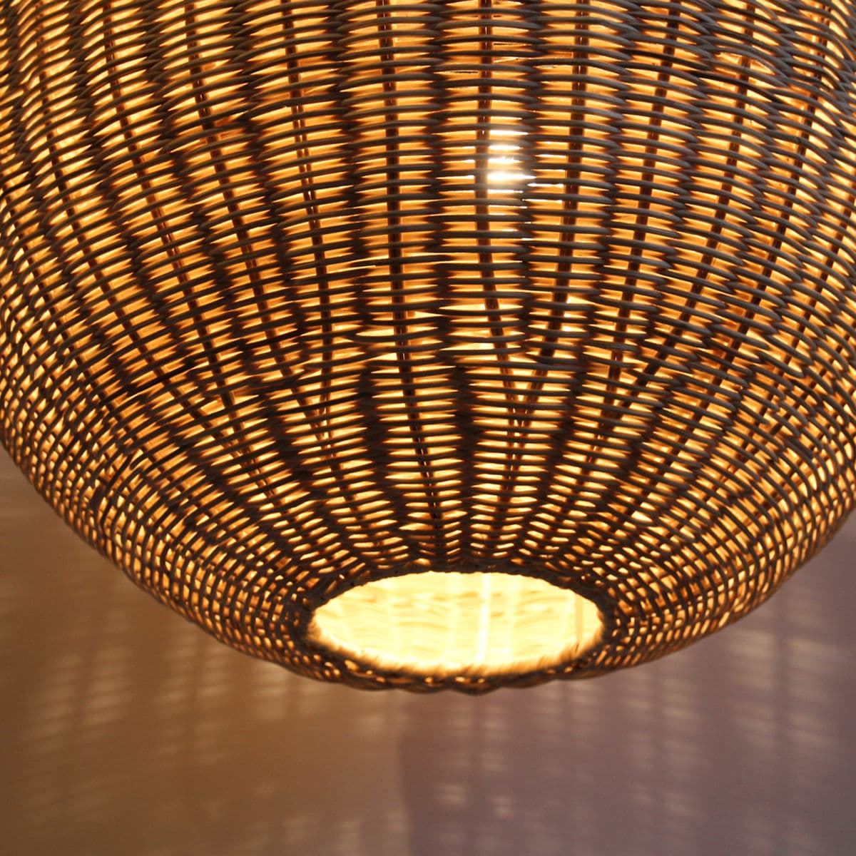 Raw Rattan Globe Lantern Large - Thumbnail 7