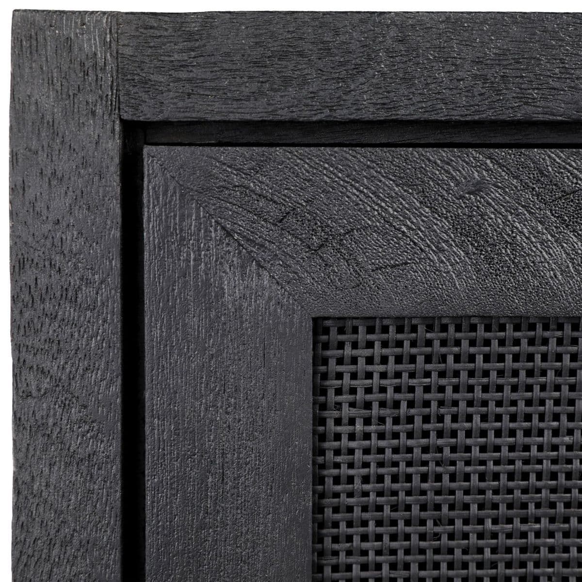 Hendrix Black Wood & Cane Sideboard - Thumbnail 7