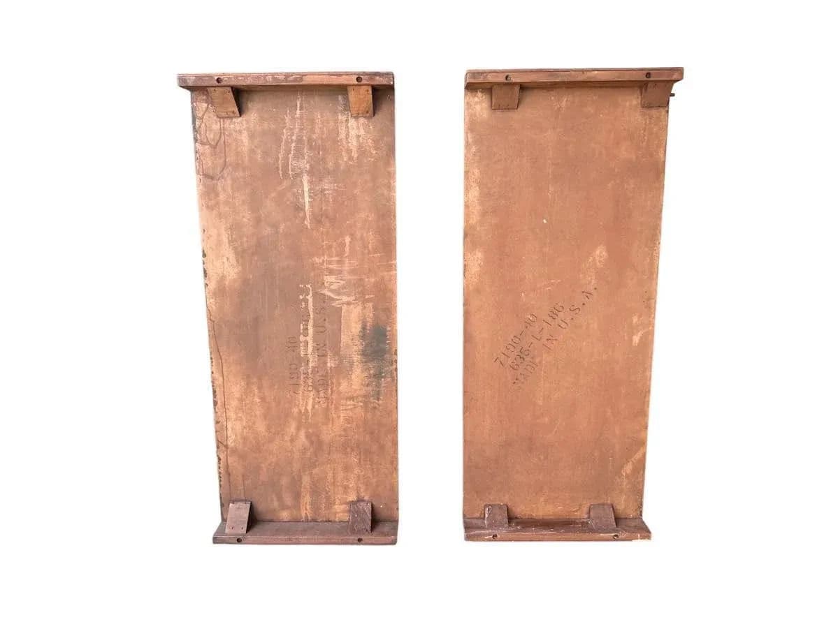 Solid Cherry Wood and Burlwood Double Pedestal Dining Table Expanding to 102" - Vintage Late 20th Century - Thumbnail 7