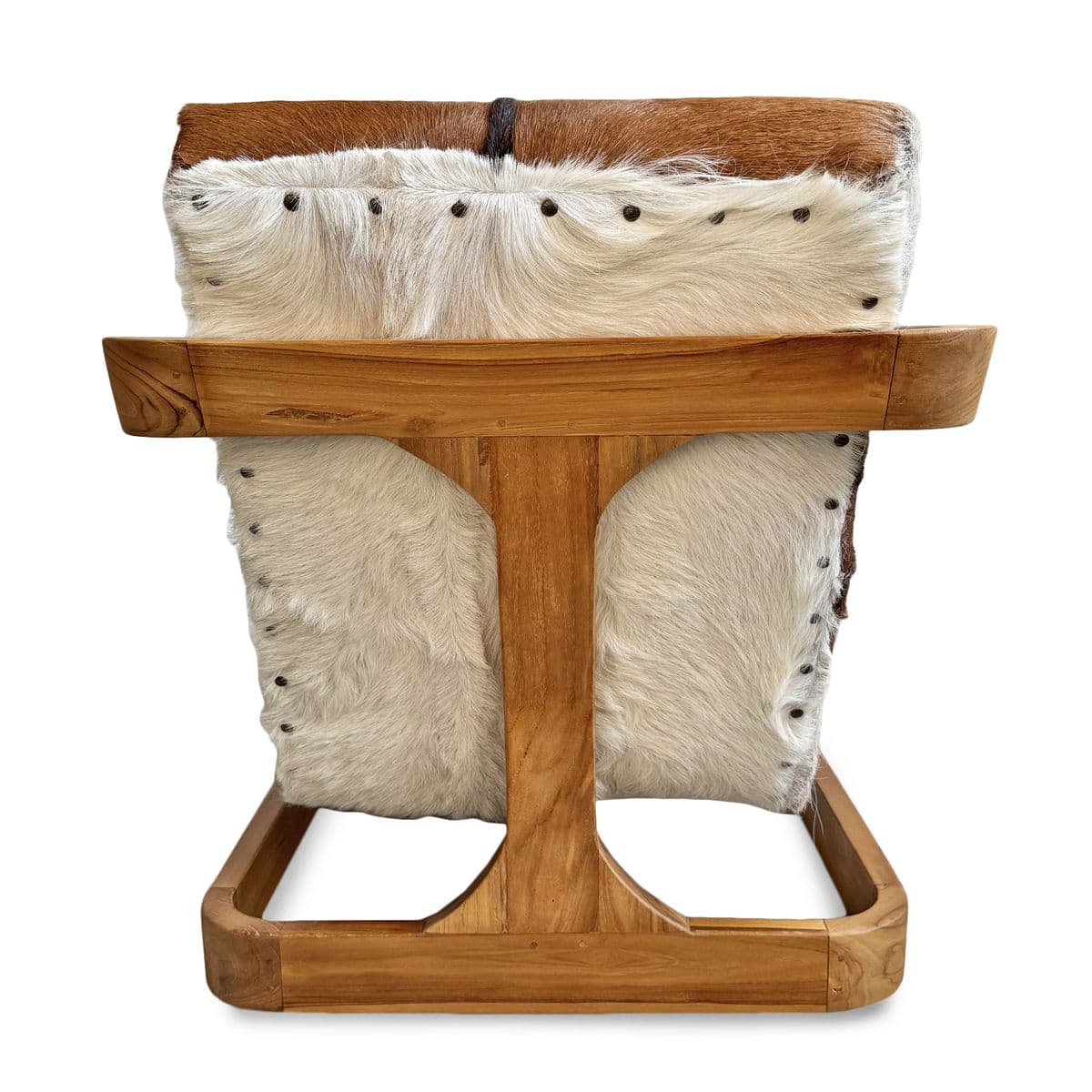 Teak & Hide Arm Chair - Thumbnail 7