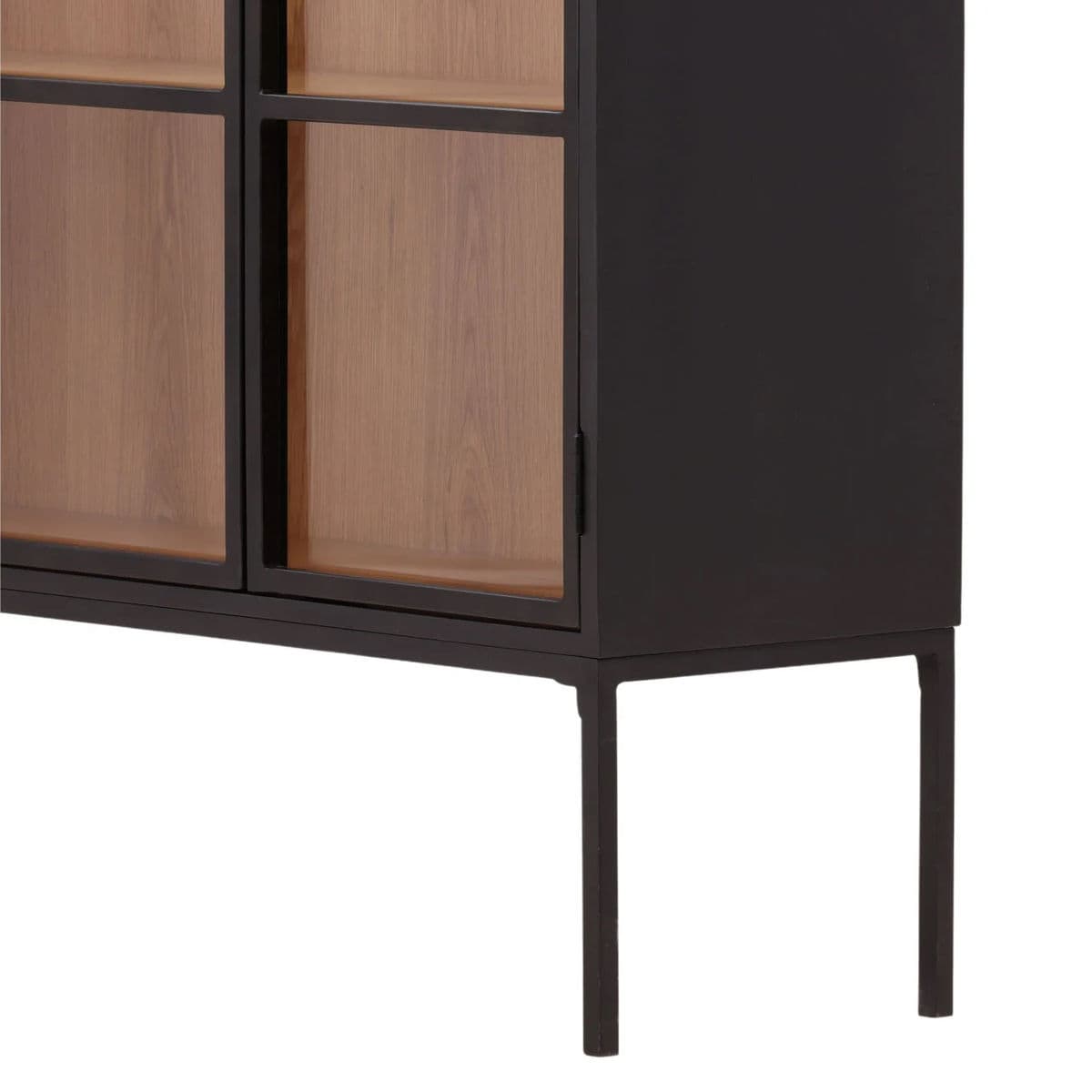 Modern Iron & Oak Display Cabinet - Thumbnail 7