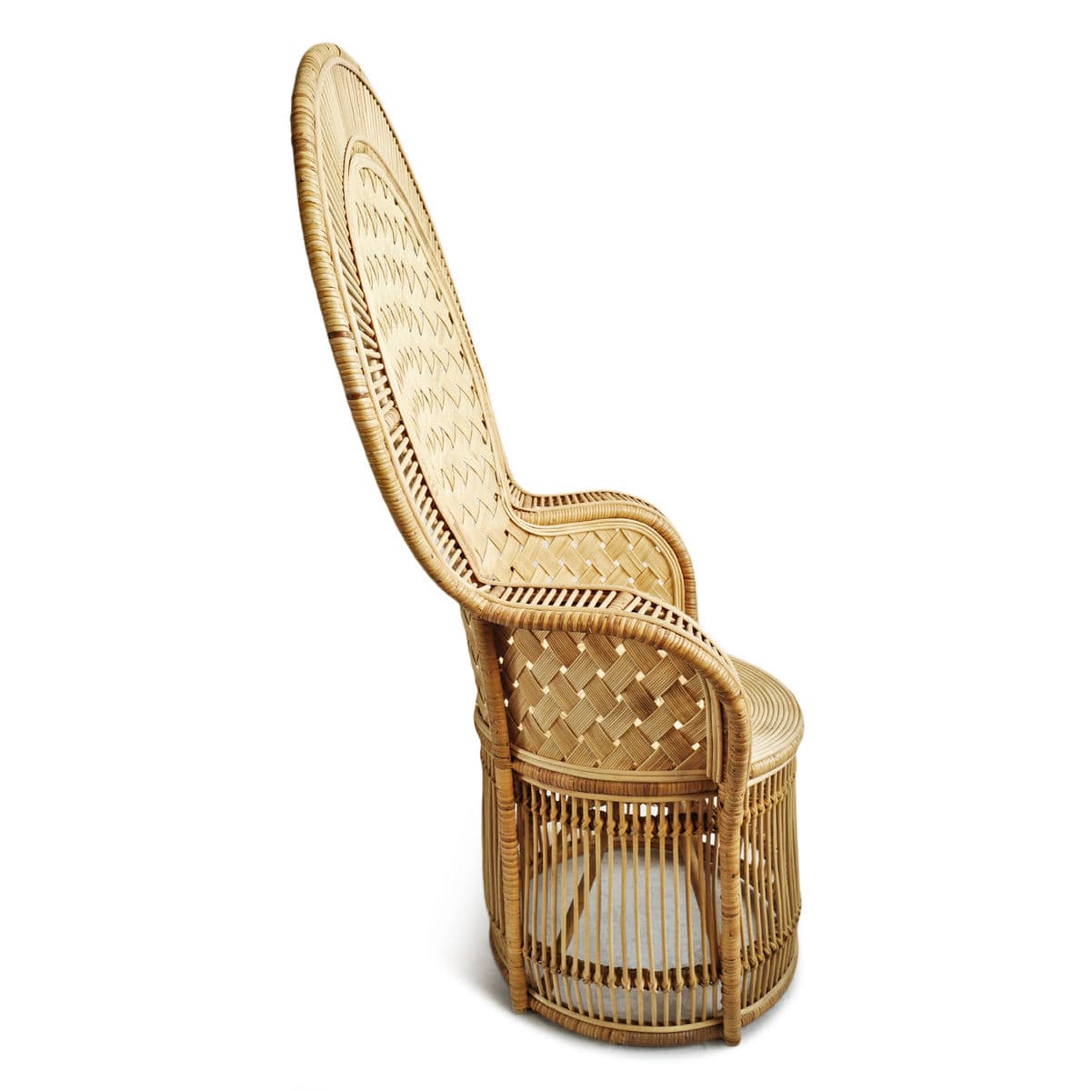 Natural Rattan Basket Fan Chair - Thumbnail 7
