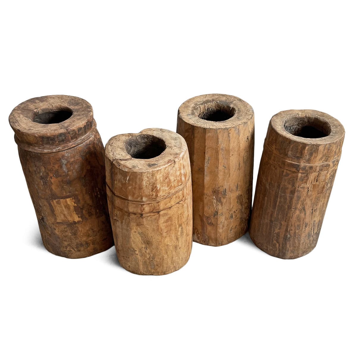 Antique India Wood Butter Pot - Thumbnail 7