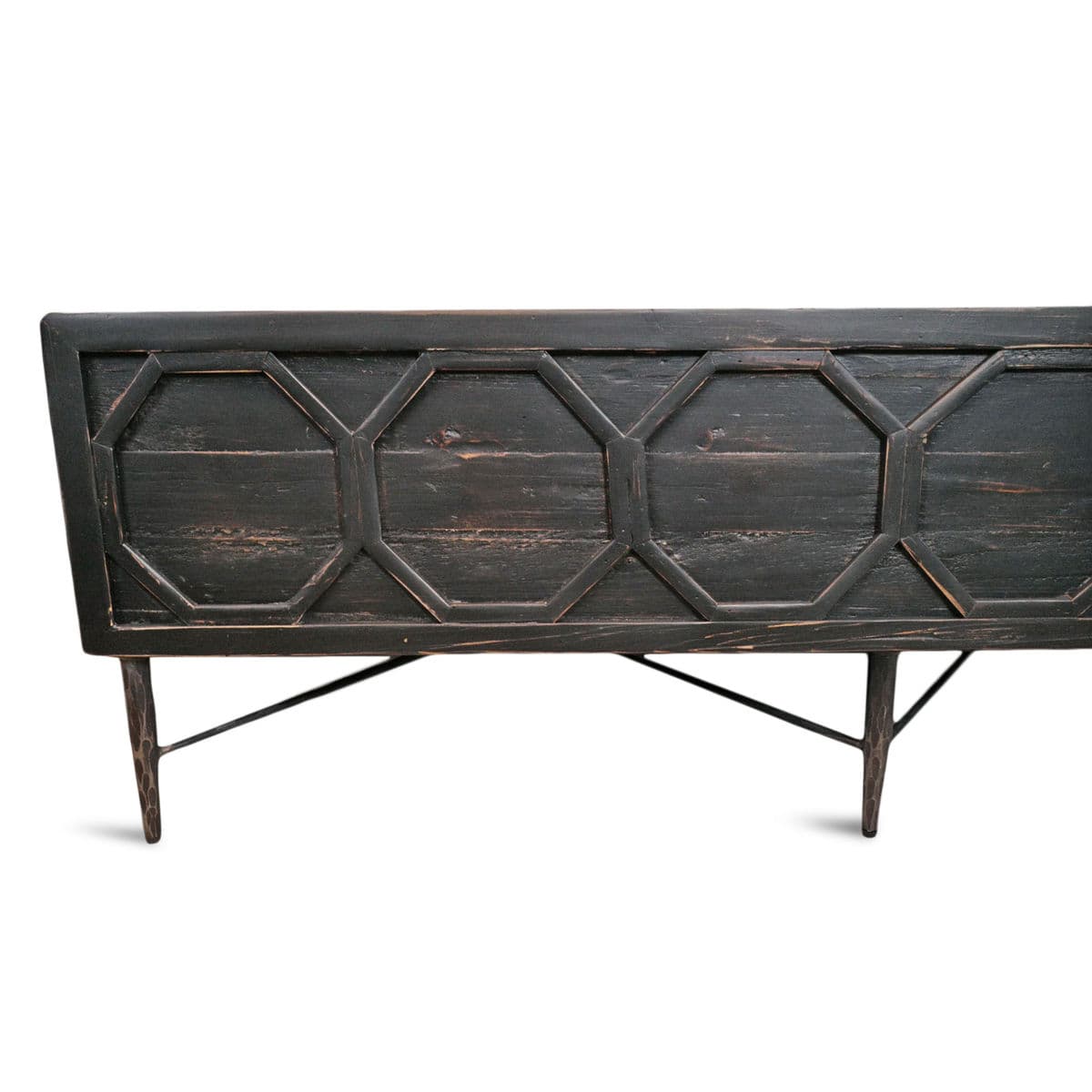 Rustic Black Hexagons Coffee Table - Thumbnail 7