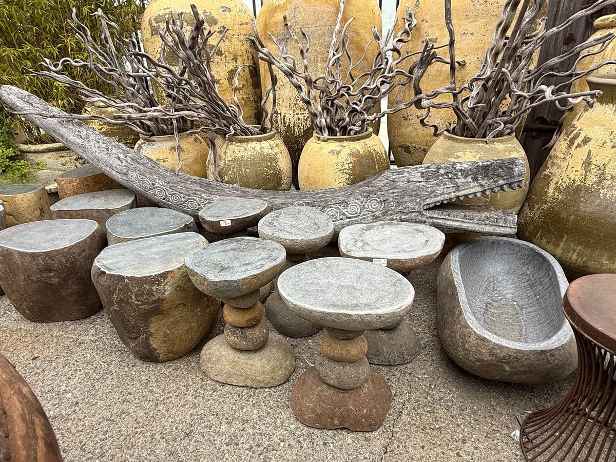 River Rock Stack Side Table Stool - Thumbnail 7