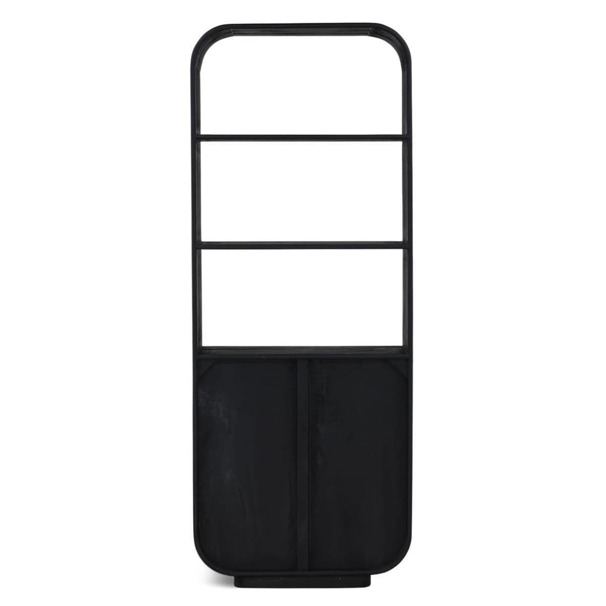 Black Stain Wood Shelf Cabinet - Thumbnail 7