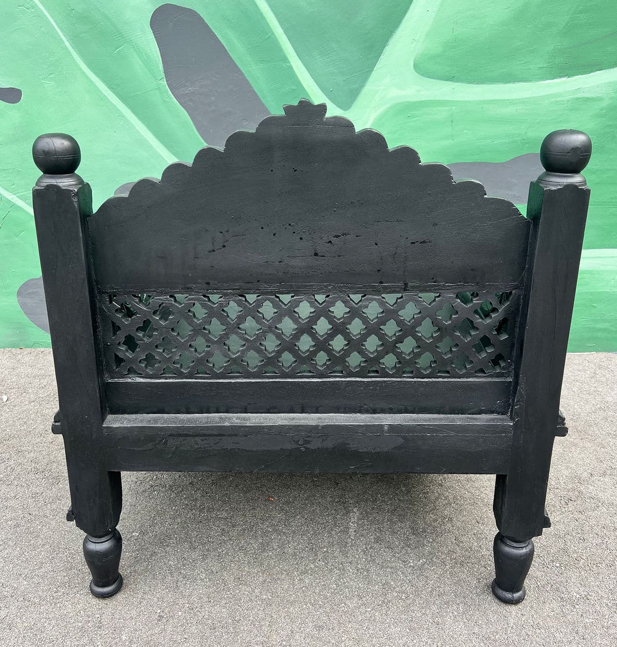 Black Moorish Low Chair - Thumbnail 7