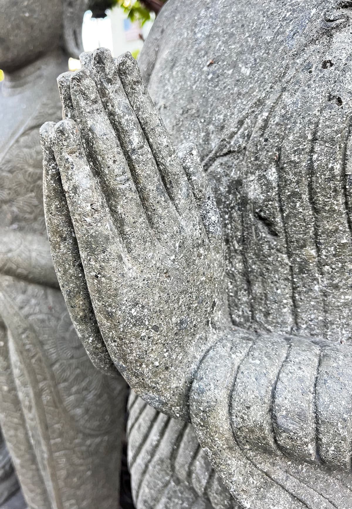 Standing Stone Carved Buddha Statue - Thumbnail 7