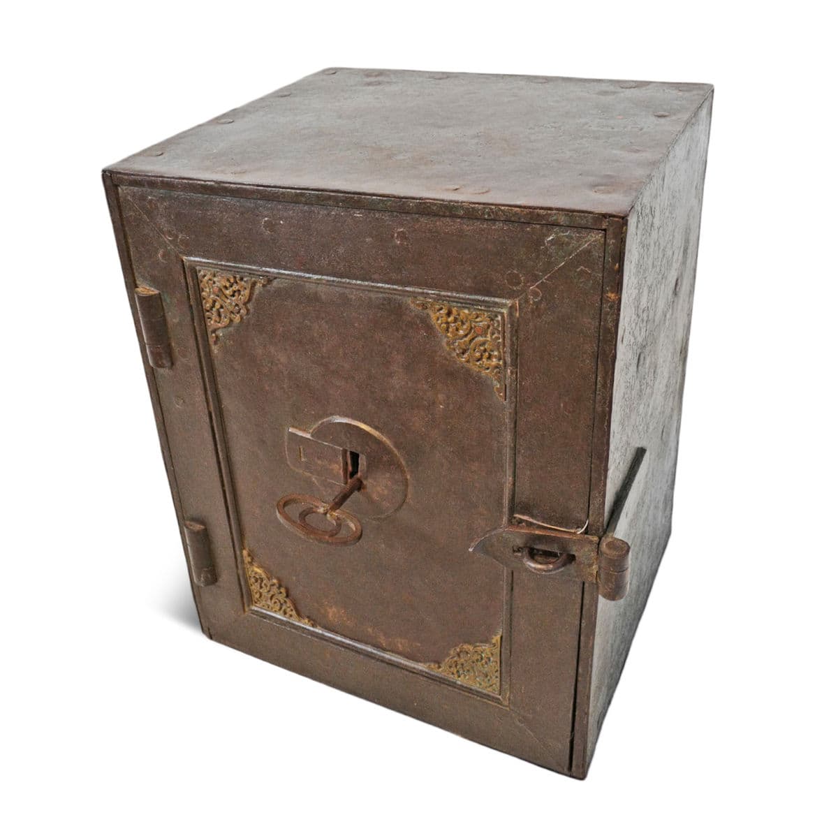 Antique India Iron Safe Box - Thumbnail 7