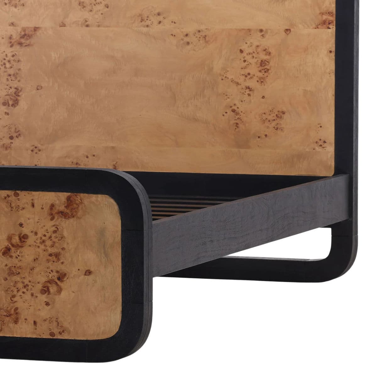 Modern Burl Wood King Bed - Thumbnail 7