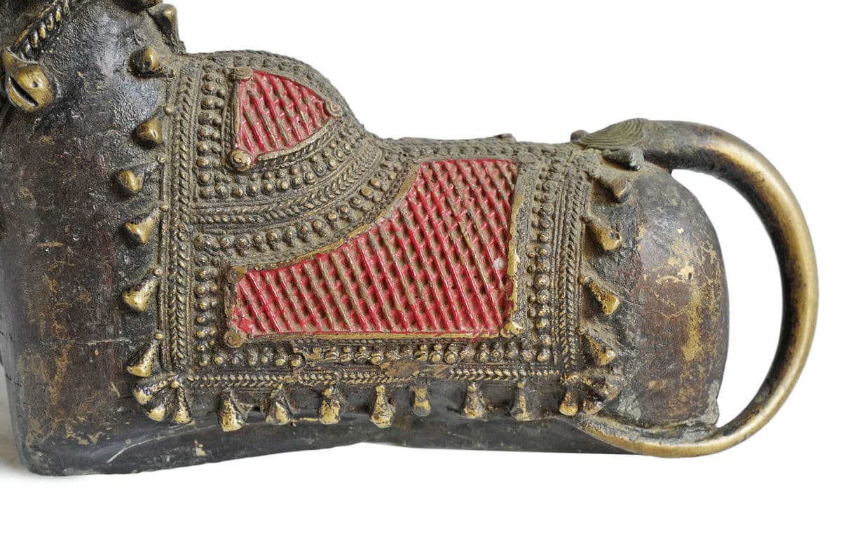 Antique Brass Nandi Bull India - Thumbnail 7