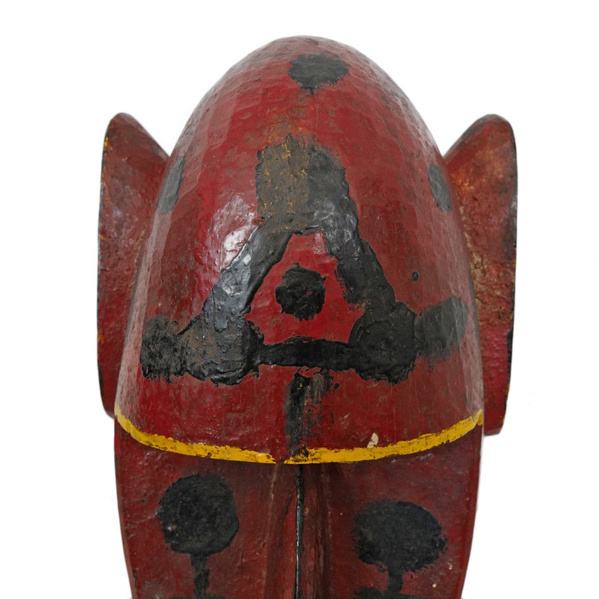 Red Bamana Leopard Mask on Stand - Thumbnail 7