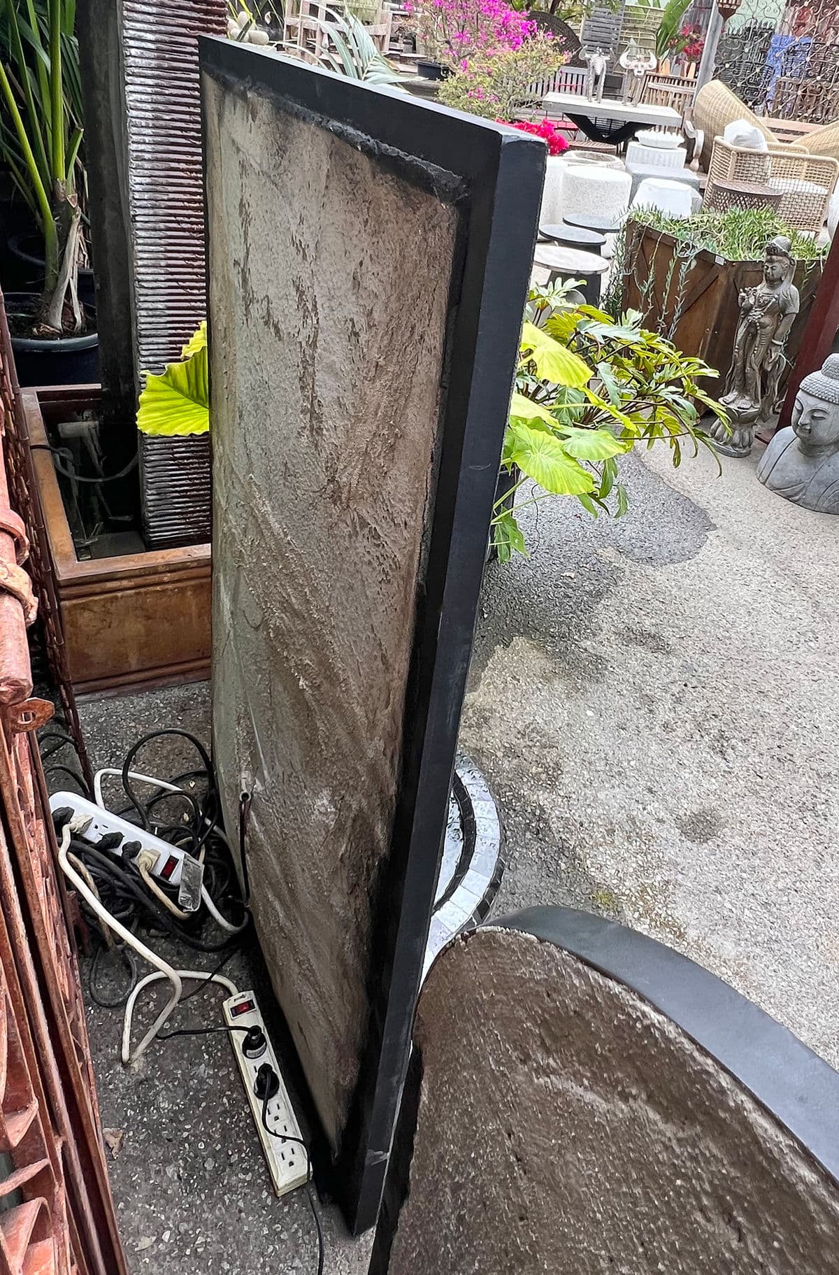 Black Mosaic Tile Wall Fountain - Thumbnail 7