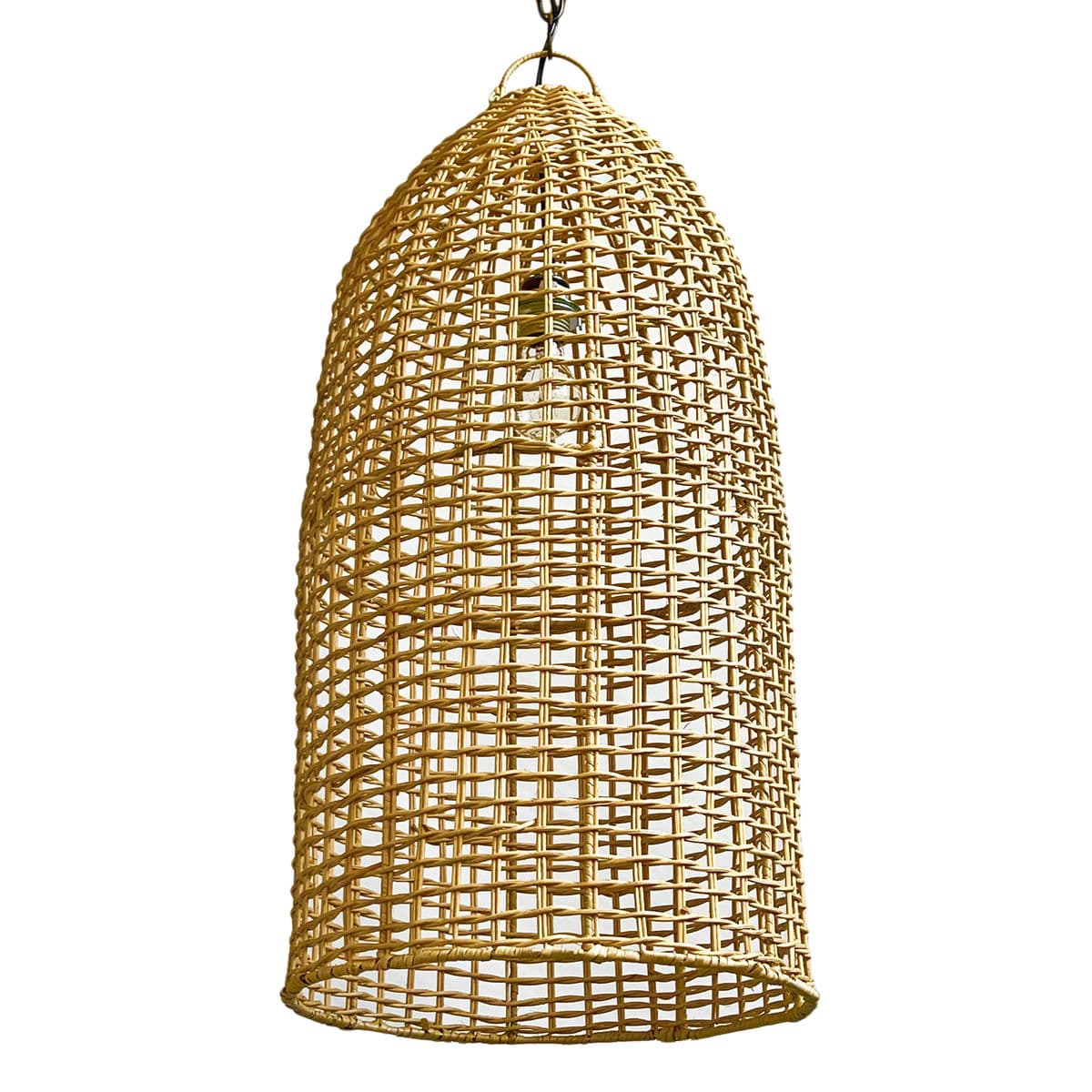 Rattan Basket Bottle Pendant Light - Thumbnail 7
