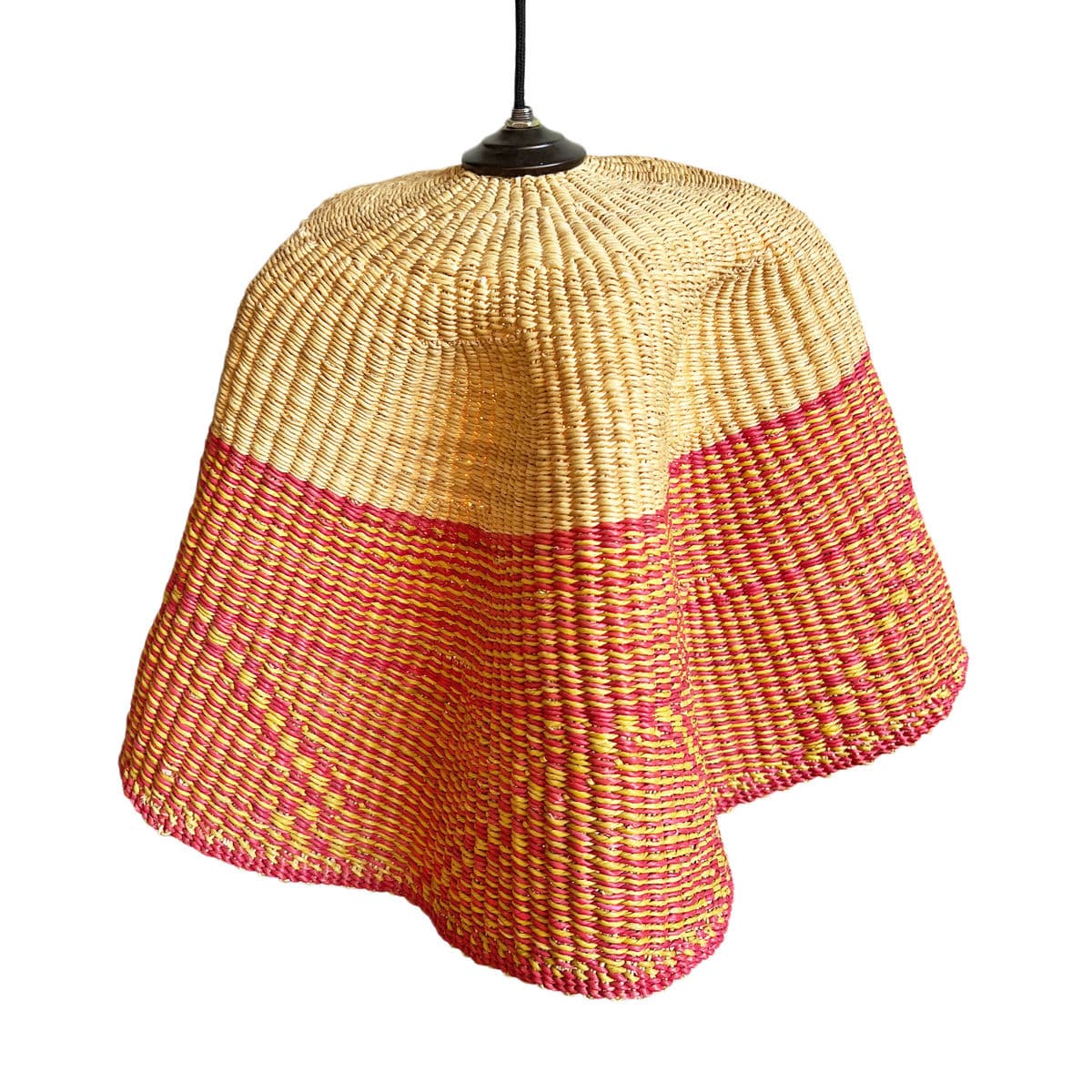 Bolga Wave Basket Light Pendant - Thumbnail 7
