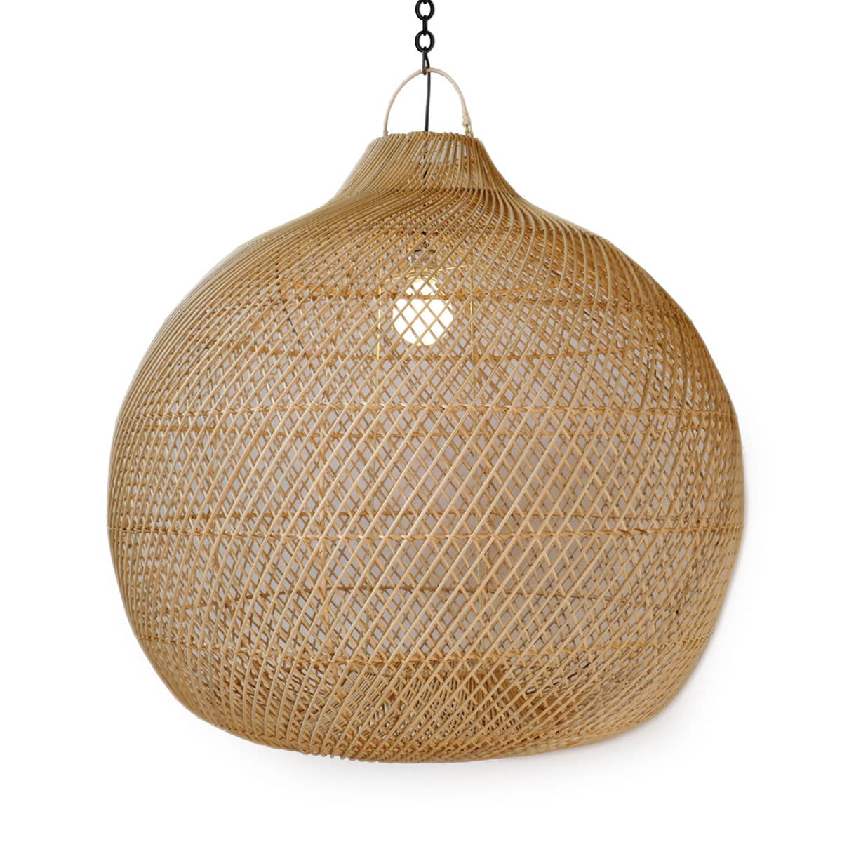 Rattan Donut Globe Lantern Large - Thumbnail 7