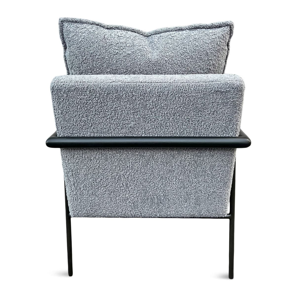 Grey Blue Sherpa Pillow Chair - Thumbnail 7