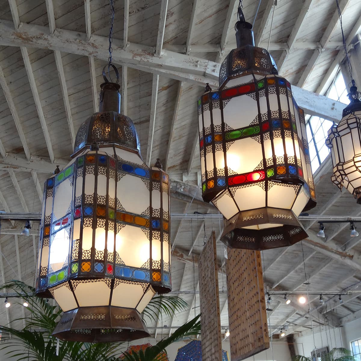 XL Moroccan Colorful Lantern - Thumbnail 7