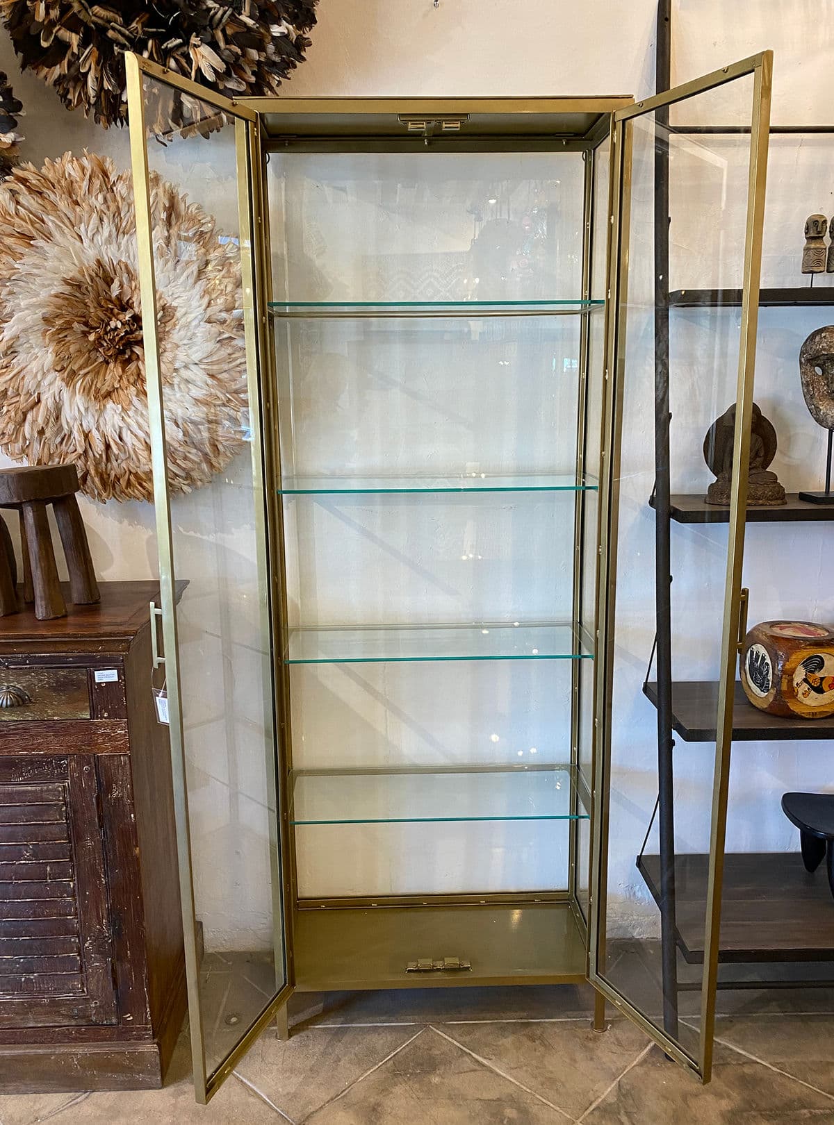 Brass & Glass Display Cabinet - Thumbnail 7