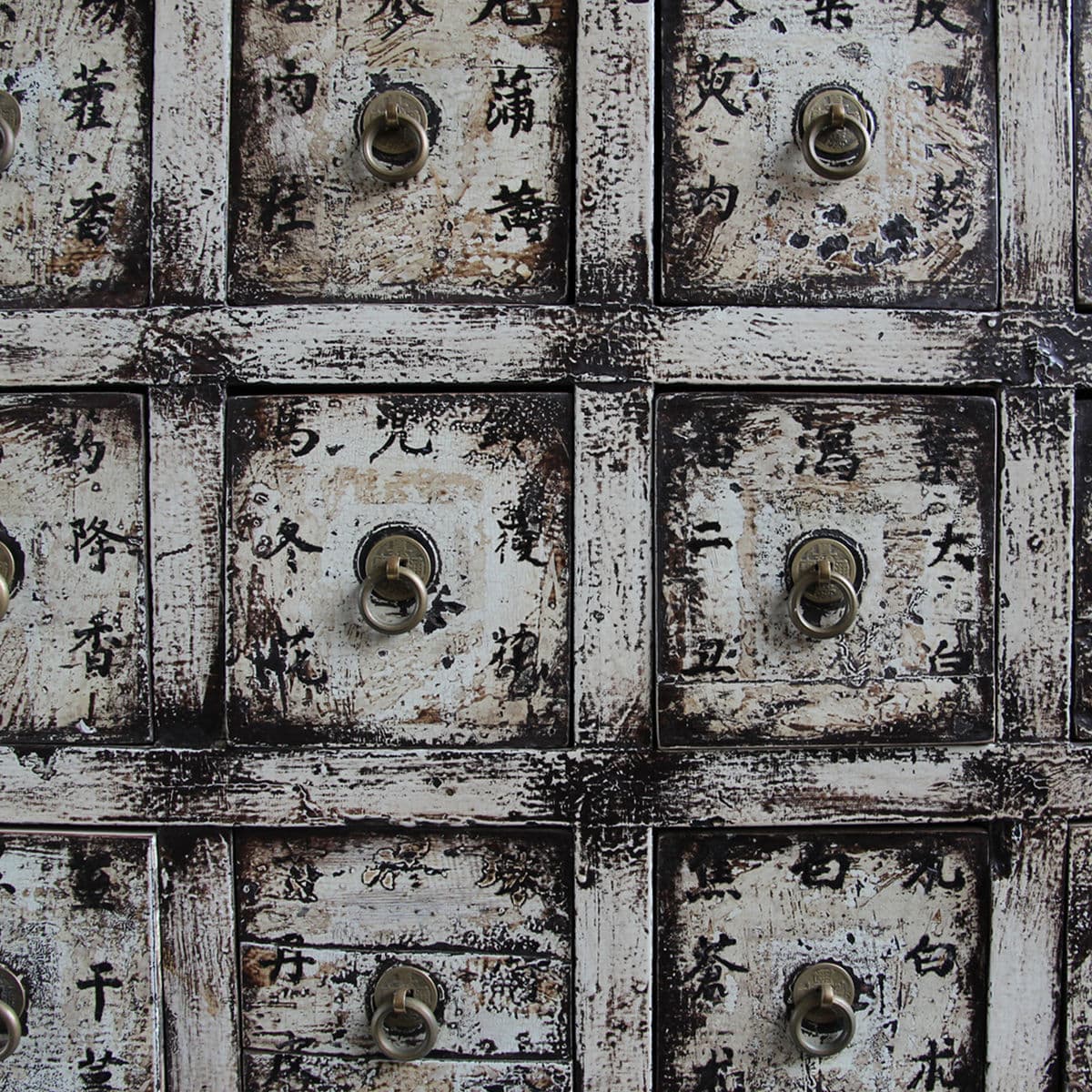 Antique White Painted Apothecary - Thumbnail 7