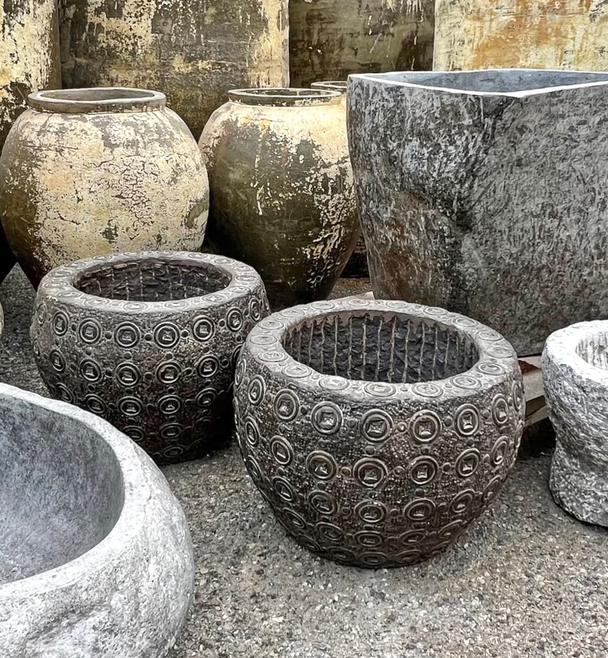 Vintage Mongolian Stone Money Pot - Thumbnail 7