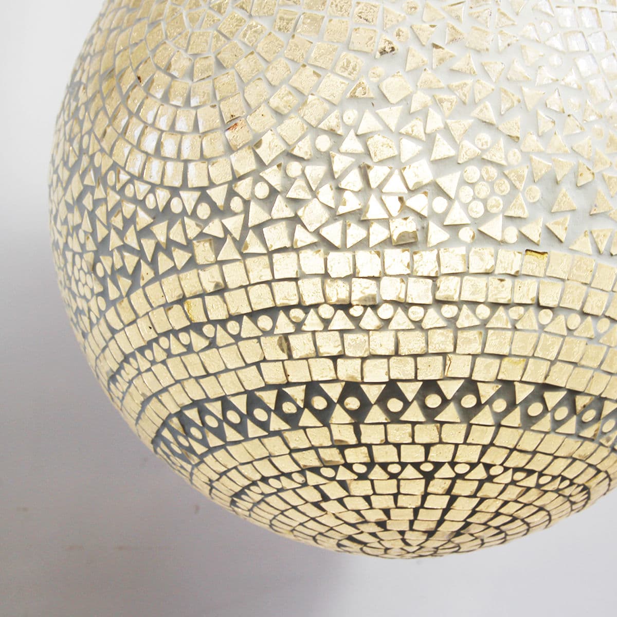 White Mosaic Globe Lantern - Thumbnail 7