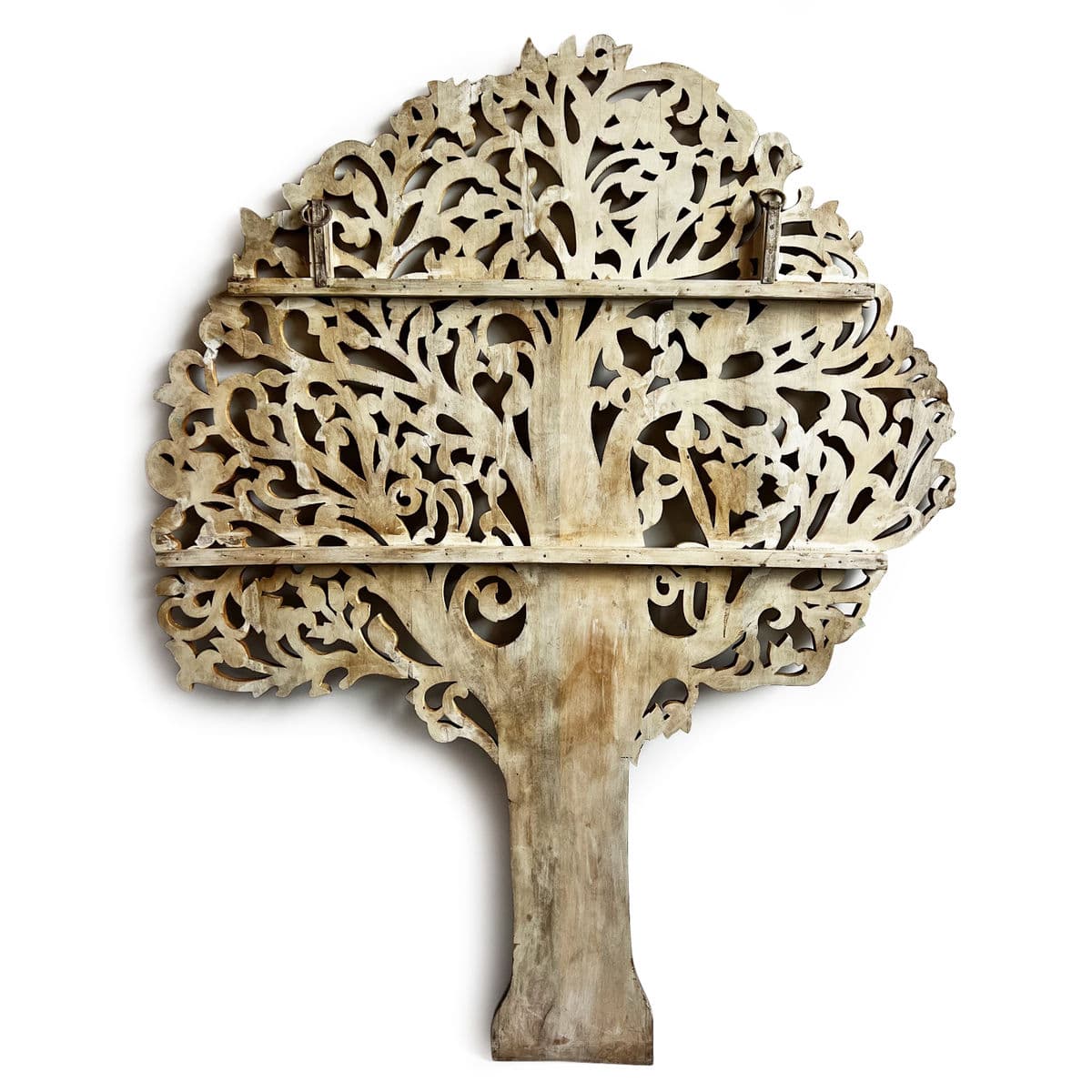 Good Luck Wood Carved Peacock Tree - Thumbnail 7