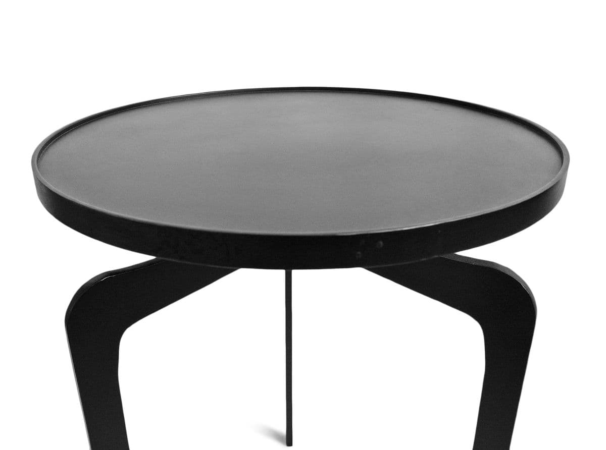 Industrial Modern Black Iron Side Table - Thumbnail 7