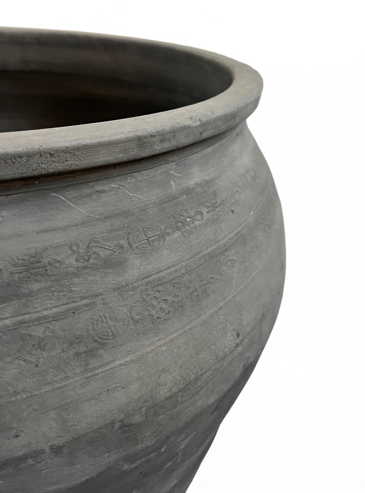 Vintage Charcoal Terra Cotta Pot - Thumbnail 7