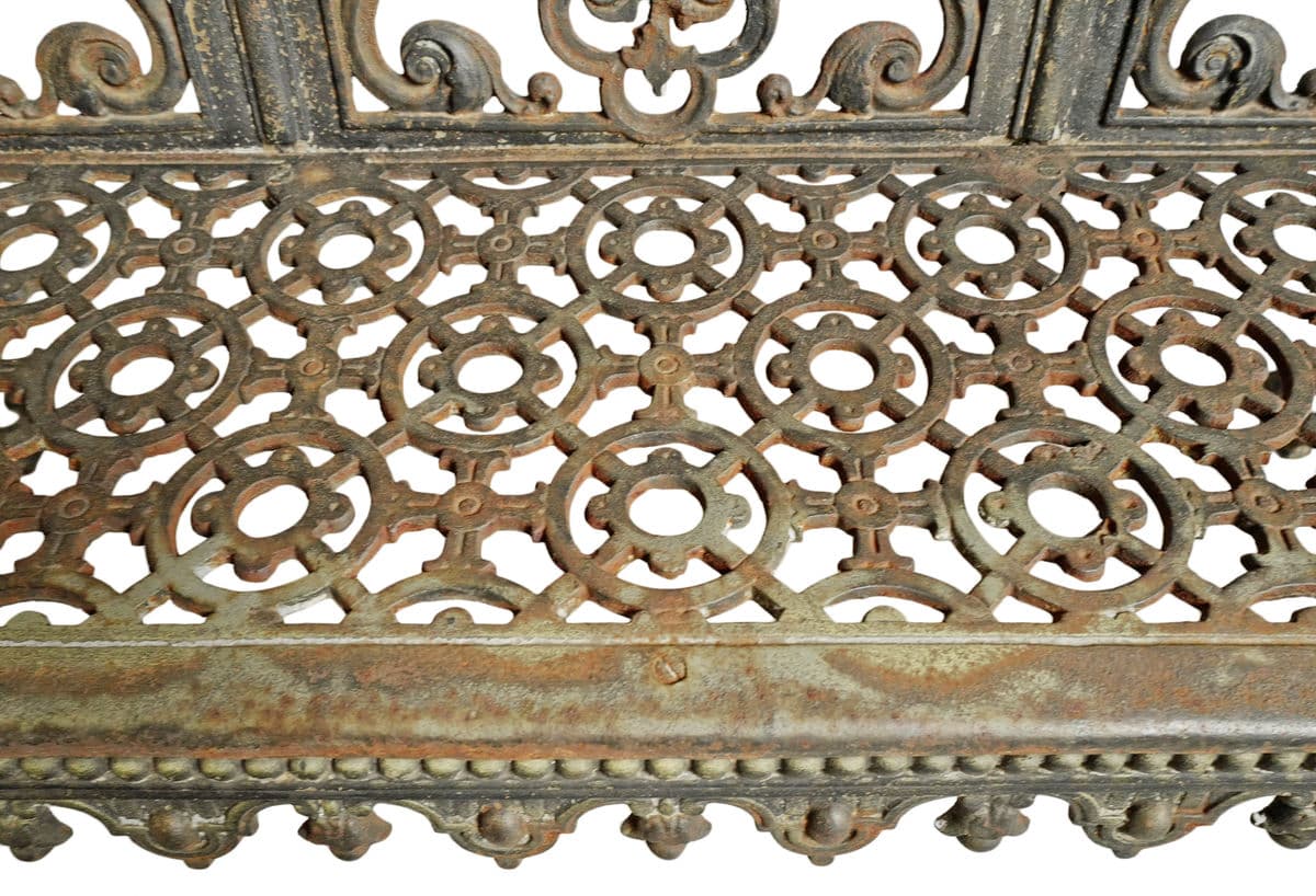 Vintage French Cast Iron Garden Bench - Thumbnail 7
