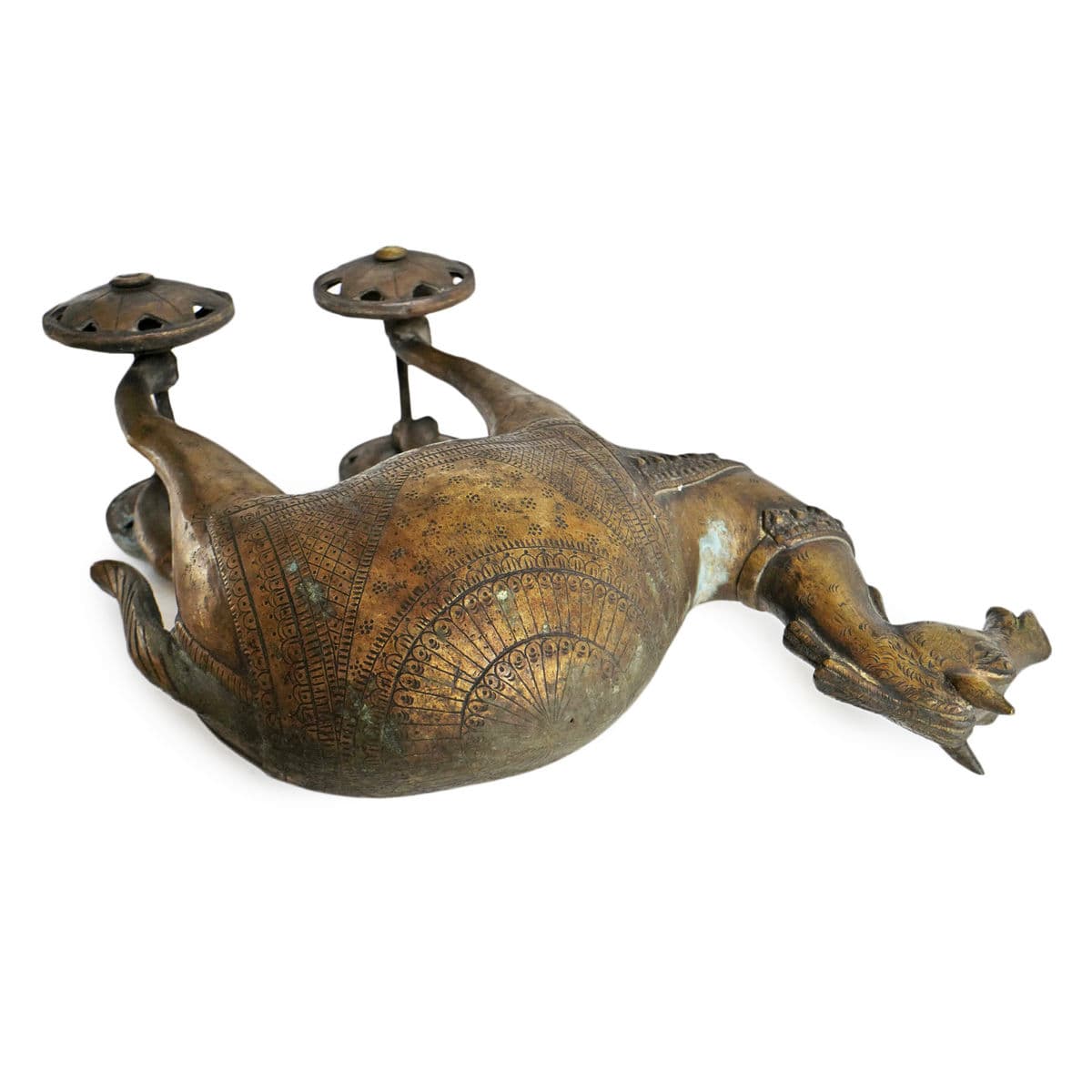 Antique Brass India Camel on Wheels - Thumbnail 7