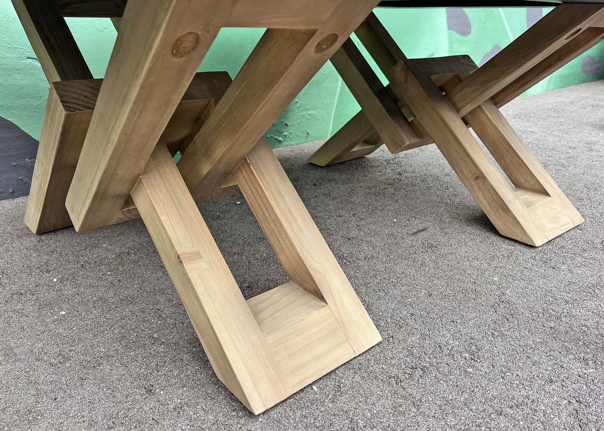 Charcoal Concrete & Wood Coffee Table - Thumbnail 7