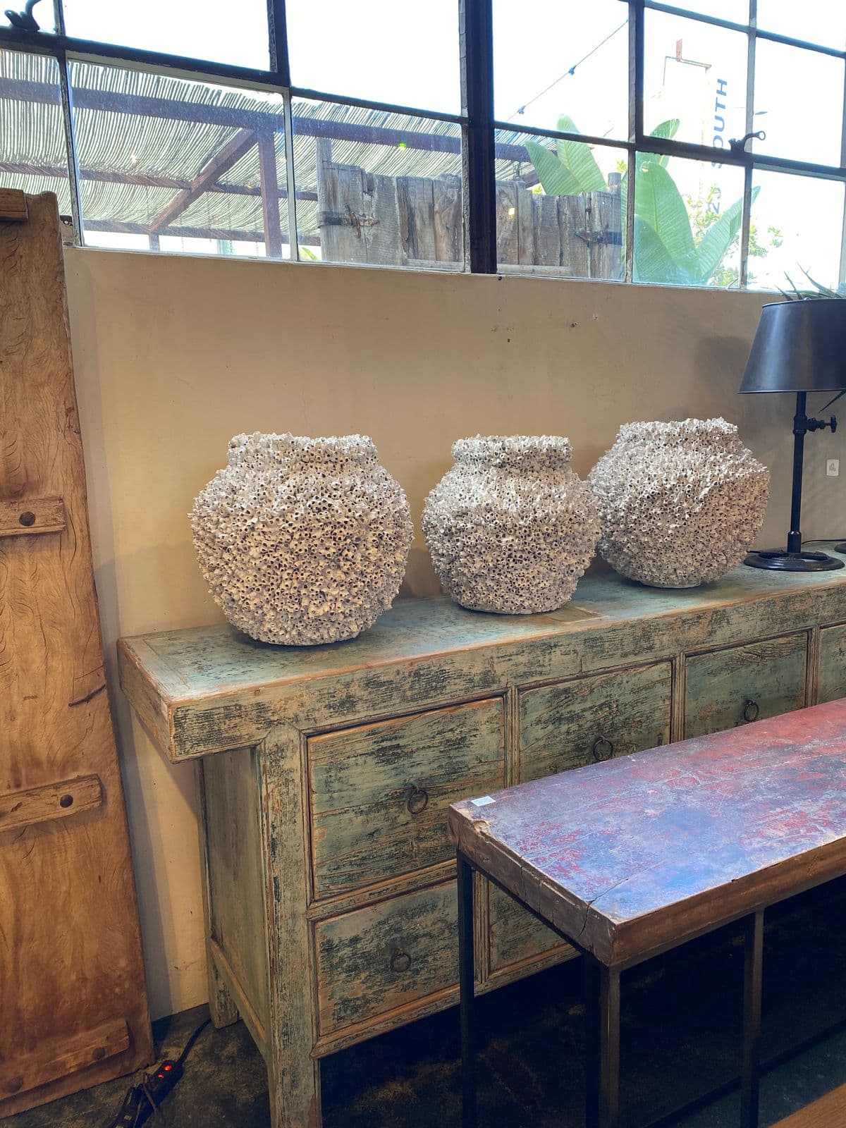 Vintage White Barnacle Shell Pot - Thumbnail 7